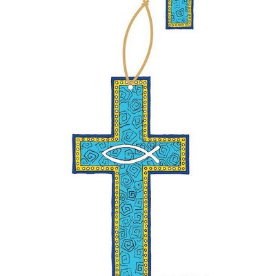 Blue Cross Promotional Ornament w/ Black Back (4 Square Inch)