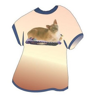 Tonkinese Cat T-Shirt Acrylic Coaster w/Felt Back