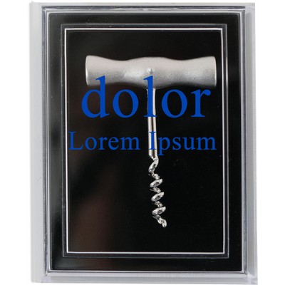 Tire-Bouchon Silver Plated T Handle Corkscrew Lapel Pin