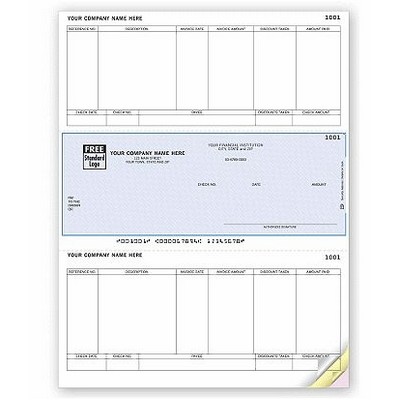 Laser Accounts Payable Checks w/ Columned Stub (2 Part)