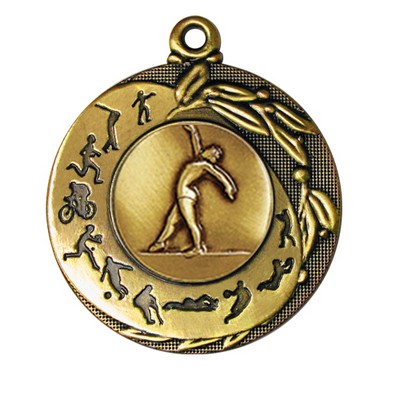 Stock Sport Silhouettes 2" Medal - Gymnastics Female