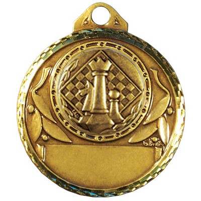 Stock Diamond Struck 2" Medal- Chess