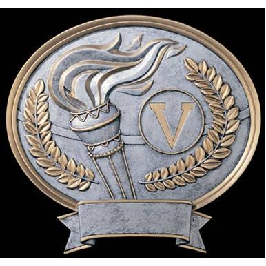 Victory Torch, Oval Legend Plates - 8"