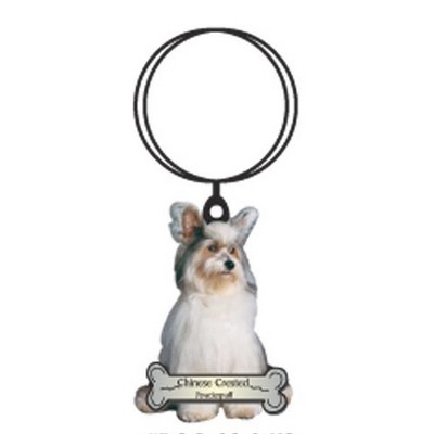 Powderpuff Dog Executive Keychain w/Mirrored Back (10 Square Inch)