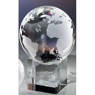 Crystal Globe & Base Award (3 1/8")