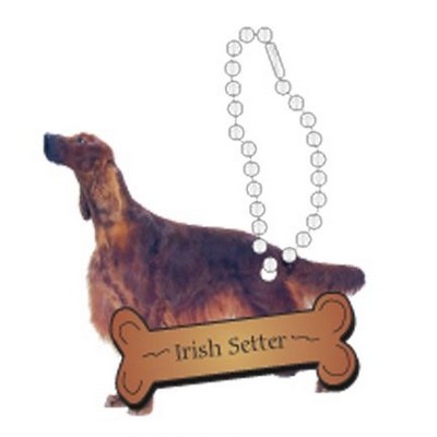 Irish Setter Dog Promotional Key Chain w/ Black Back (10 Square Inch)