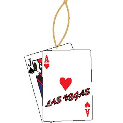 Las Vegas Blackjack Gift Shop Ornament w/ Clear Mirror Back (3 Square Inch)