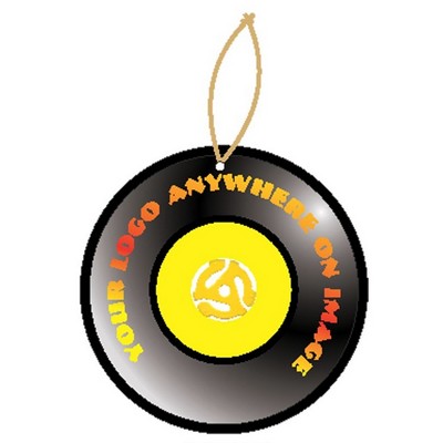 Rpm Record Promotional Ornament w/ Black Back (3 Square Inch)