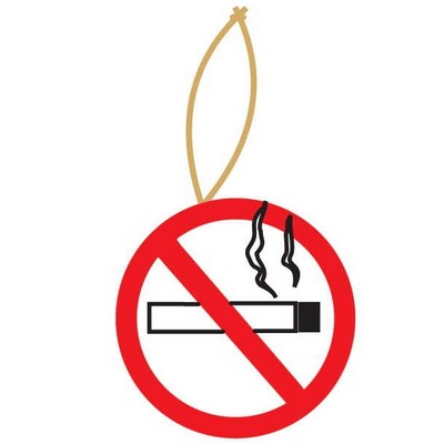 No Smoking Sign Gift Shop Ornament w/ Clear Mirrored Back (10 Square Inch)