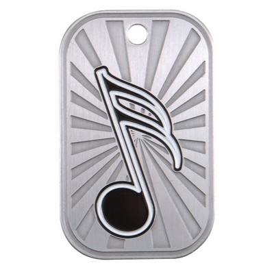 2" - Stainless Steel Dog Tags - "Music"