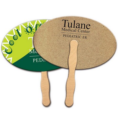 Oval Recycled Hand Fan
