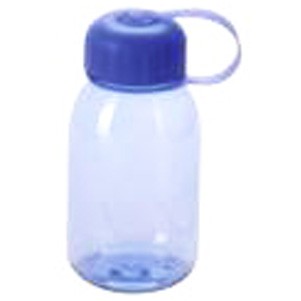 Blue Wide Mouth Water Bottle w/ Attached Cap