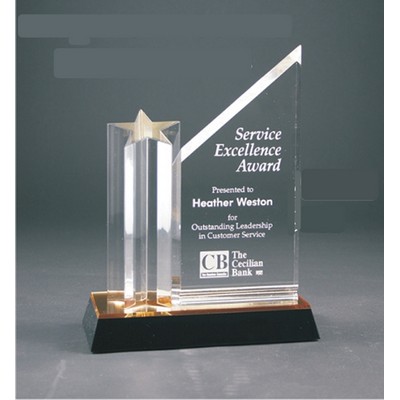 9" Acrylic Star Column Plaque Award