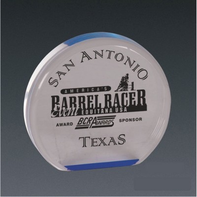 Blue Acrylic Round Award (4"x1")