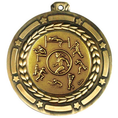 Stock Star Struck Medal (Track & Field Female) 3 1/2"