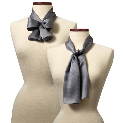 Grey Felton Silk Scarf - 8"x45"