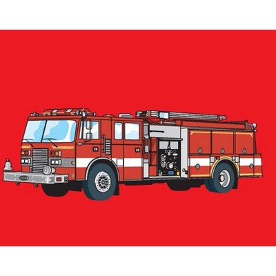 Fire Truck Metal Photo Magnet (2 1/2"x2 1/2")