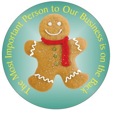 Gingerbread Man Round Photo Hand Mirror (2½" Diameter)