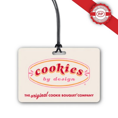 Full Color Write On Tag w/ Flexible Plastic Loop Strap (Rectangle 2"x3")