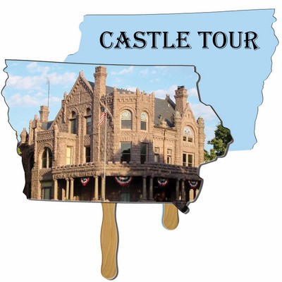 Iowa State Hand Fan Full Color (2 Sides)