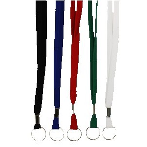 Blank 1/2" Tube Lanyard w/Key Ring