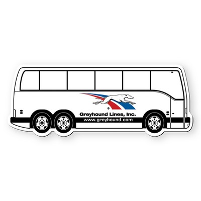 Charter Bus Stock Shape Vinyl Magnet - 30mil