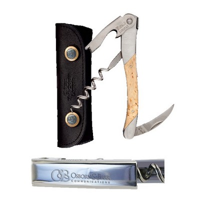 Chateau Laguiole® Waiter's Corkscrew w/Birch Wood Brown Handle