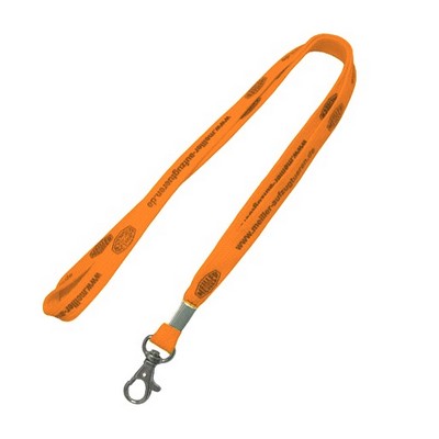 1/2" Orange Tubular Lanyard (12 Mil)