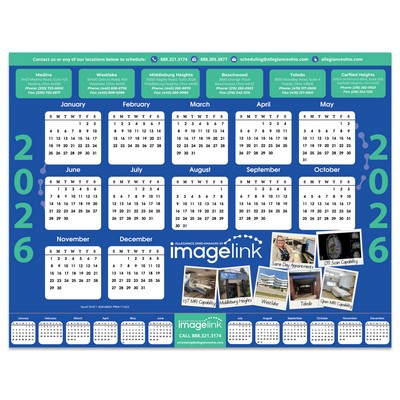 2-in-1 Repositionable Wall Calendar w/Monitor Strip Calendar