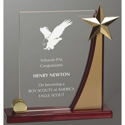 9½" Sweeping Rising Star Acrylic Award