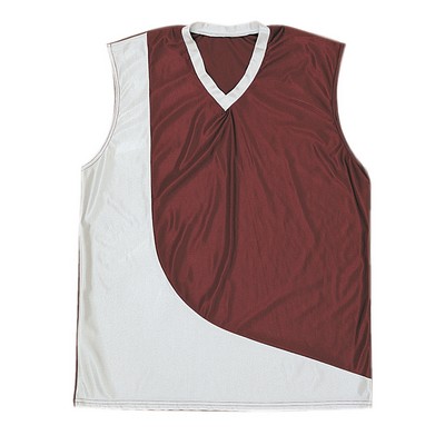 Youth Cool Mesh Multi Sport Jersey Shirt w/ Contrast Wave Panel & Trim