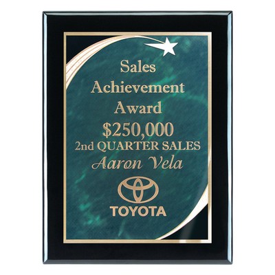 Plaque - 9"x12" Wall Plaque w/ Green Star Achievement Plate (7"x10")