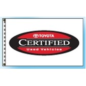 Authorized Dealer Free Flying Drape Flags (Toyota® Certified Used Vehicles)
