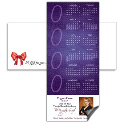 Magnetic Calendar with Envelope - Grape