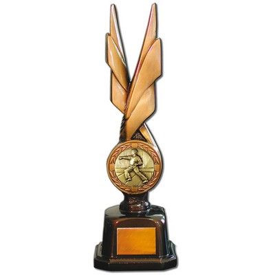Stock Phoenix 14" Trophy with 2" Karate Coin and Engraving Plate