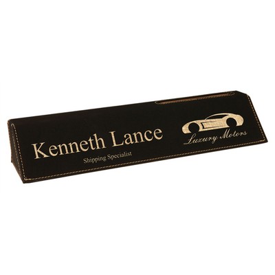 Laser Engraved Desk Wedge - Black/Engraves Vegas Gold