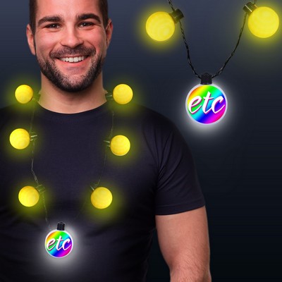 Yellow LED Medallion Ball Necklace(Pad Print)