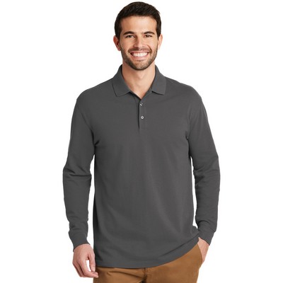 Port Authority® EZCotton® Long Sleeve Polo.