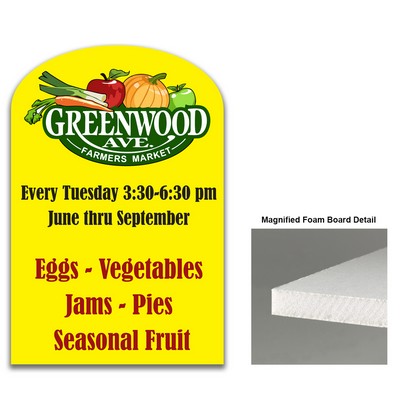 Foam Custom Shape Paper Faced Foam Board Dbl Sided. 3/16" Thick. Full Color