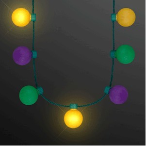 Mardi Gras Light Globes Party Necklace - BLANK