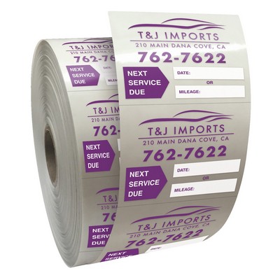 Static Service Stickers | Rectangle | 2" x 2 1/2"