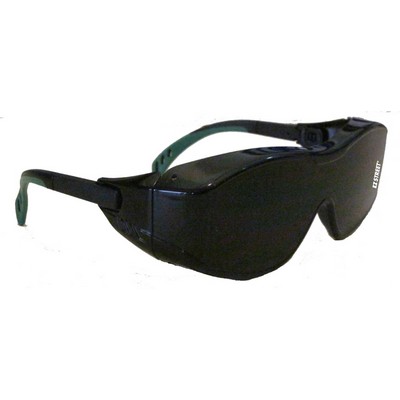 Black lens, black frame, Cover 2 IR welding safety glasses