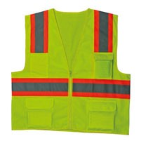 HV01B High Visibility Polyester Mesh Safety Vest With Mutifunctional Pockets