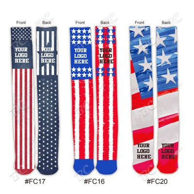 Flag Design 24" Knee High Tube Socks