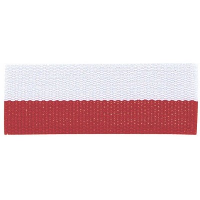Red/White Neck Ribbon w/Snap Clip (7/8")