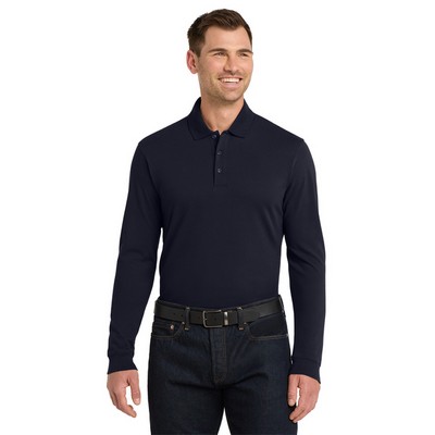 Port Authority® EZCotton™ Long Sleeve Polo Shirt