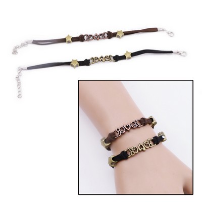 Pairs Bronze & Brass Valentine's Day Bracelet