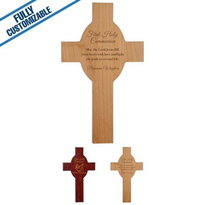 Wood Cross Rosewood Piano Finish (8" x 13")