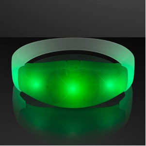 Green LED Steady Illumination Stretch Bracelet - BLANK