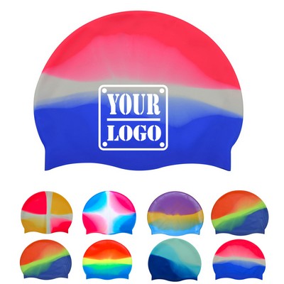 Multi-Color Silicone Swim Cap